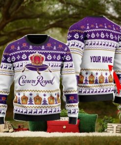 Personalized Name Crown Royal Holiday Ugly Christmas Sweater Christmas Gift Ideas