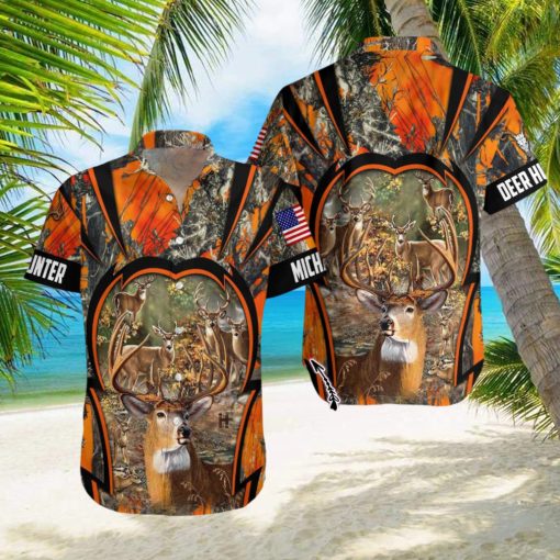 Personalized Name Deer Hunting Custom Hawaiian Shirt