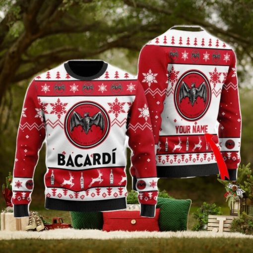 Personalized Name Funny Bacardi Rum Ugly Christmas Sweater Christmas Gift Ideas