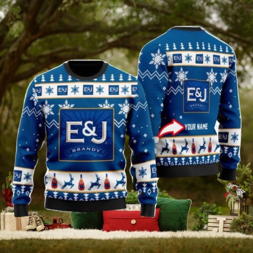 Personalized Name Funny E&J Brandy Ugly Christmas Sweater Christmas Gift Ideas