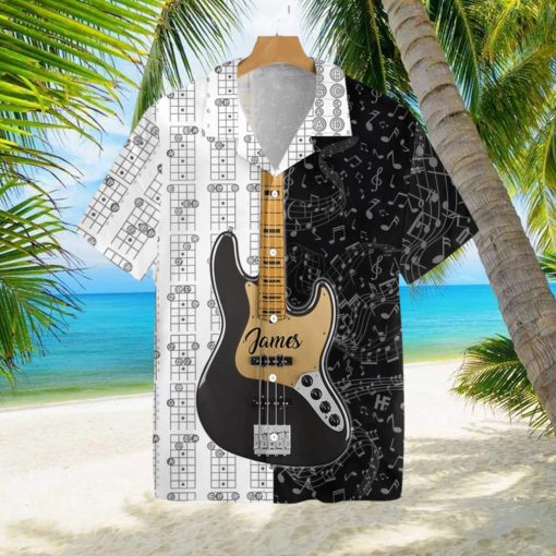 Personalized Name Guitar Custom Hawaiian Shirt