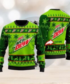 Personalized Name Mountain Dew Ugly Christmas Sweater Christmas Gift Ideas