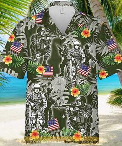 Personalized Name Veteran USA Veteran Proud Hawaiian Shirt