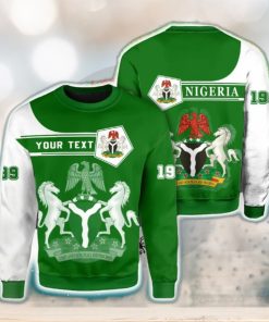 Personalized Nigeria Green Yellow 3D Sweater Community Logo Funny Gift For Men And Women Christmas Holiday