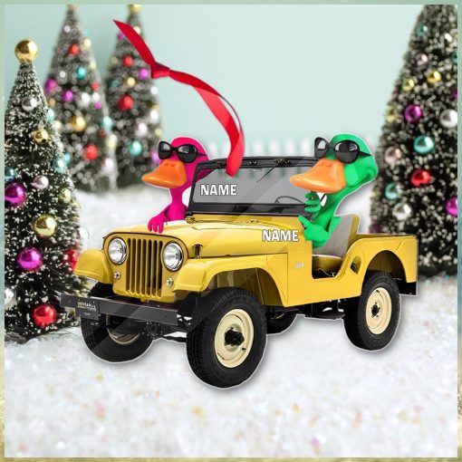 Personalized Ornament Duck Duck Jeep   Off Road Vehicle Christmas Ornament