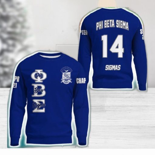 Personalized Phi Beta Sigma Blue 3D Sweater Community Logo For Men And Women Gift Christmas