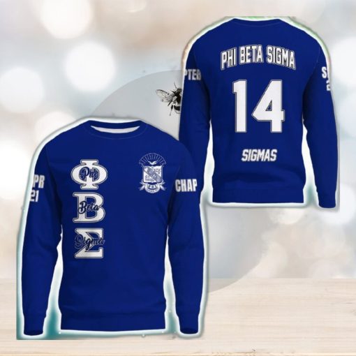 Personalized Phi Beta Sigma Blue 3D Sweater Community Logo For Men And Women Gift Christmas