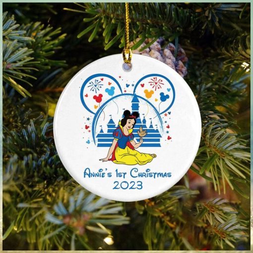 Personalized Princess Snow White Ceramic Ornament, Baby First Christmas Ornaments