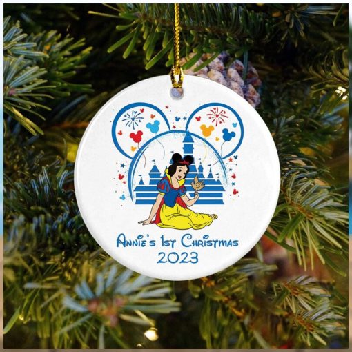 Personalized Princess Snow White Ceramic Ornament, Baby First Christmas Ornaments