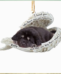 Personalized Tibetan Mastiff Sleeping Angel Memorial Aluminum Ornament