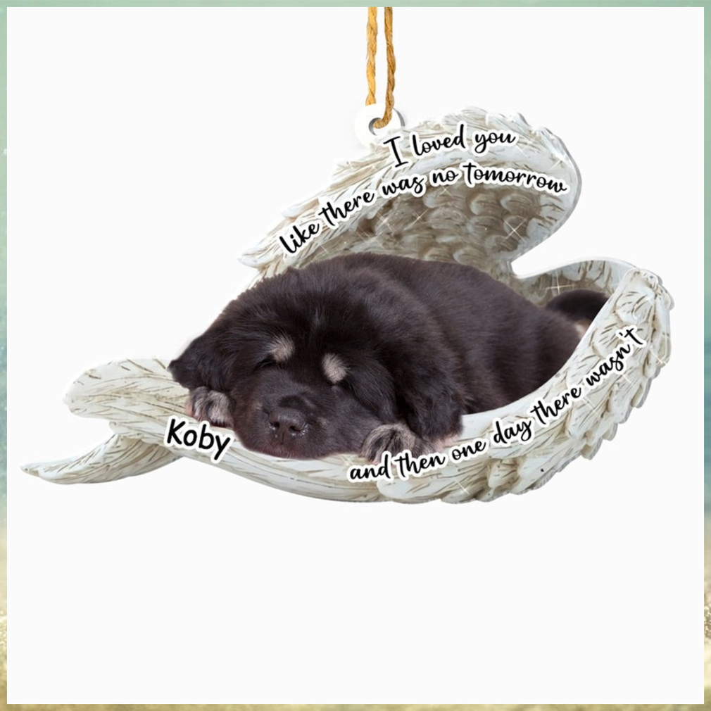 Personalized Tibetan Mastiff Sleeping Angel Memorial Aluminum Ornament Personalized Tibetan Mastiff Sleeping Angel Memorial Aluminum Ornament