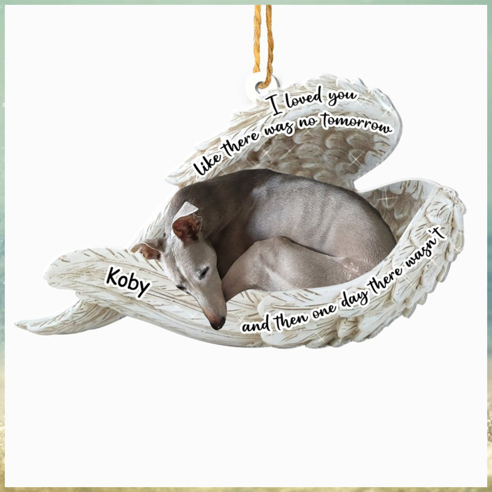 Personalized Whippet Sleeping Angel Memorial Aluminum Ornament Personalized Whippet Sleeping Angel Memorial Aluminum Ornament