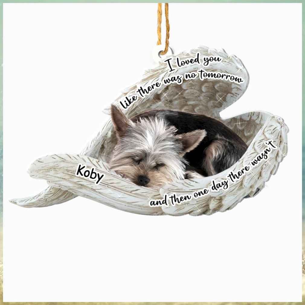 Personalized Yorkshire Terrier Sleeping Angel Memorial Aluminum Ornament Personalized Yorkshire Terrier Sleeping Angel Memorial Aluminum Ornament