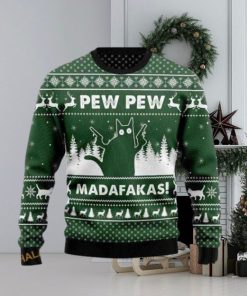 Pew Madafakas Black Cat Ugly 3D Sweater, Funny Xmas Sweater