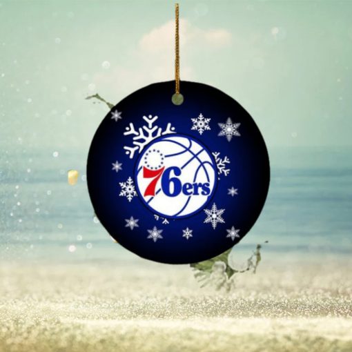Philadelphia 76ers NBA 2023 Holiday Gifts Custome Name Merry Christmas Decorations Ornament