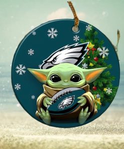 Philadelphia Eagles Baby Yoda NFL Football Ornaments