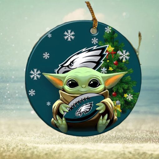 Philadelphia Eagles Baby Yoda NFL Football Ornaments