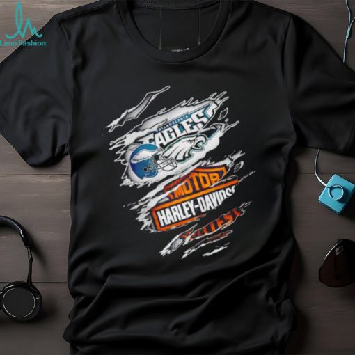 Philadelphia Eagles Harley Davidson scratch shirt