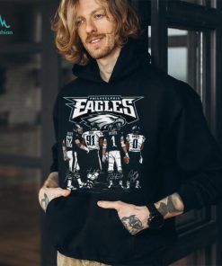 Philadelphia Eagles Kelce Cox Hurts and Swift signature art shirt