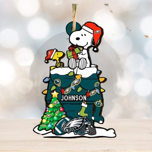 Philadelphia Eagles NFL Snoopy Ornament Personalized Christmas 2023 Holidays