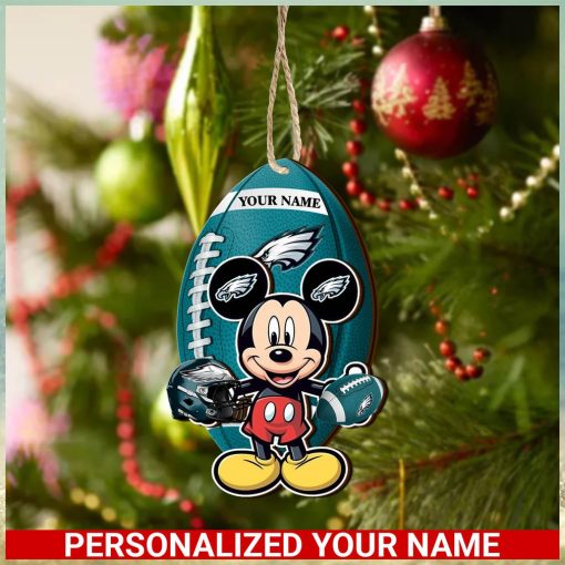 Philadelphia Eagles Personalized Your Name Mickey Mouse And NFL Team Ornament SP161023185ID03