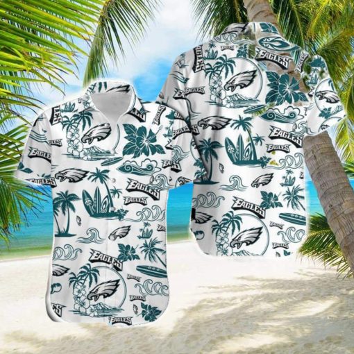 Philadelphia Eagles Traditional Hawaiian Shirt And Short For Men Gift, Short Beach For Family Christmas