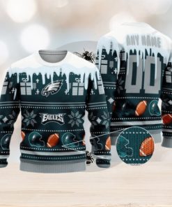 Philadelphia Eagles Woolen Christmas Ugly Sweater 3D Christmas Gifts For Fans