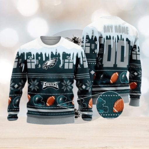 Philadelphia Eagles Woolen Christmas Ugly Sweater 3D Christmas Gifts For Fans