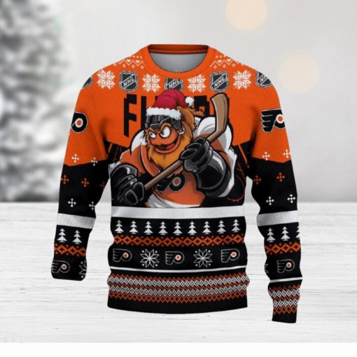 Philadelphia Flyers Funny Ugly Christmas Sweater Angry For Men And Women Custom Name Gift Fans