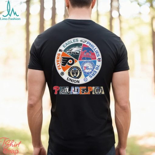 Philadelphia teams flyers eagles phillies 76ers logo 2023 T shirt