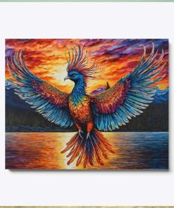 Phoenix bird during a romantic evening in Alaska Canvas