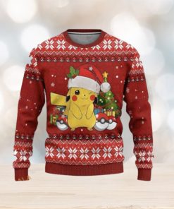 Pikachu Anime Ugly Christmas Sweater, Cute Ugly Christmas Sweater