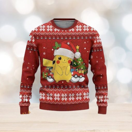 Pikachu Anime Ugly Christmas Sweater, Cute Ugly Christmas Sweater