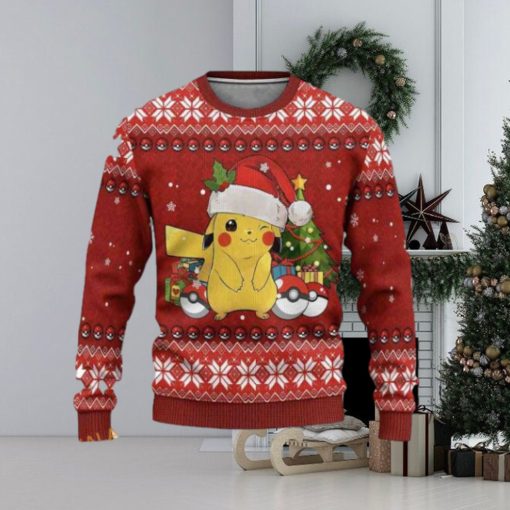 Pikachu Anime Ugly Christmas Sweater, Cute Ugly Christmas Sweater