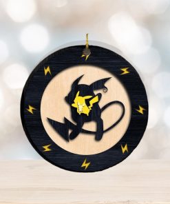 Pikachu Evolution Pokemon Custom Name 2023 Holiday Gifts Christmas Decorations Ornament