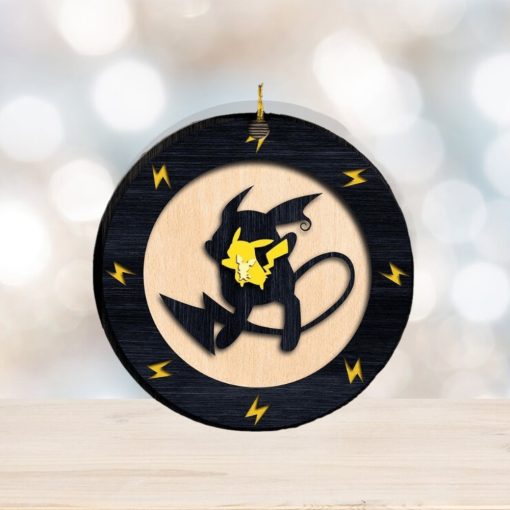 Pikachu Evolution Pokemon Custom Name 2023 Holiday Gifts Christmas Decorations Ornament