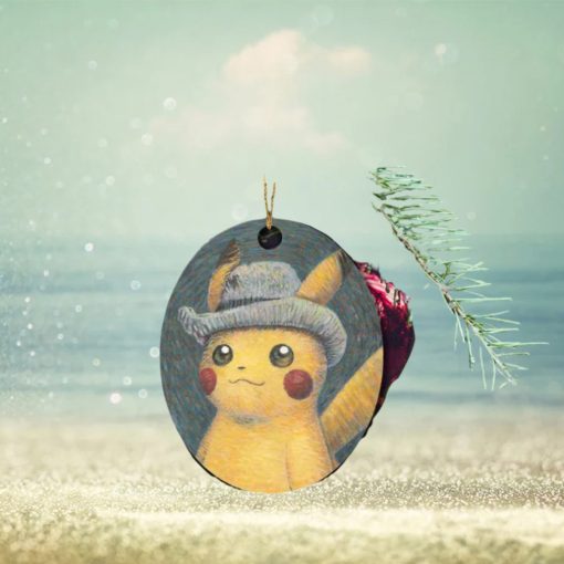 Pikachu Portrait Inspired By Van Gogh Self Portrait Poster Tree Decorations 2023 Ornament