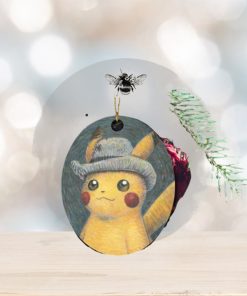 Pikachu Portrait Inspired By Van Gogh Self Portrait Poster Tree Decorations 2023 Ornament