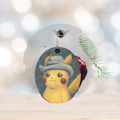 Pikachu Portrait Inspired By Van Gogh Self Portrait Poster Tree Decorations 2023 Ornament