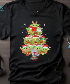 Pine tree Baby Yoda santa christmas shirt