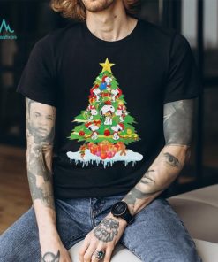 Pine tree Snoopy and Woodstock merry Christmas shirt