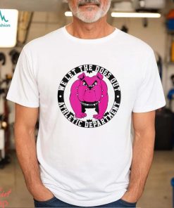 Pink Bulldog Mascot we let the dogs out school athletic department shirt