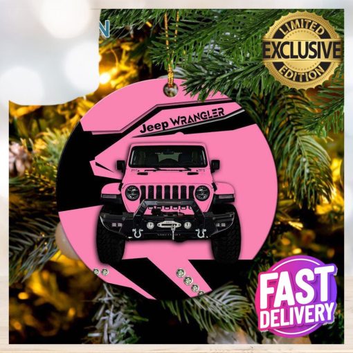 Pink Jeep Car Christmas Tree Decorations Ornament