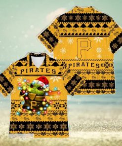 Pittsburgh Pirates Baby Yoda Star Wars Funny Hawaiian Shirt New For Fans Gift Christmas Holidays