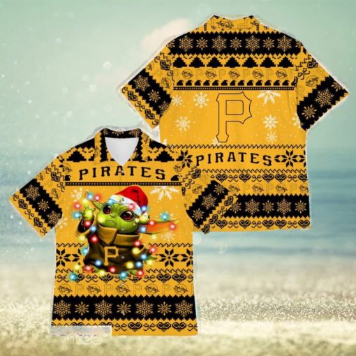 Pittsburgh Pirates Baby Yoda Star Wars Funny Hawaiian Shirt New For Fans Gift Christmas Holidays