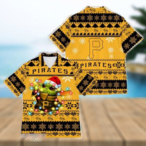 Pittsburgh Pirates Baby Yoda Star Wars Funny Hawaiian Shirt New For Fans Gift Christmas Holidays