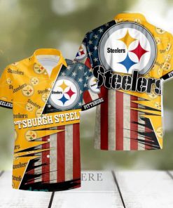 Pittsburgh Steelers American 3D All Over Print Flag Hawaiian Shirt For Men And Women Gift Beach Holiday