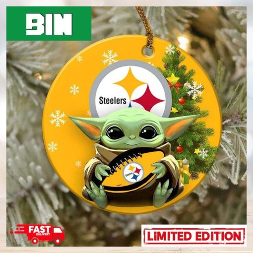 Pittsburgh Steelers Baby Yoda NFL Christmas 2023 Christmas Tree Decorations Ornament_88754556 1 768×768