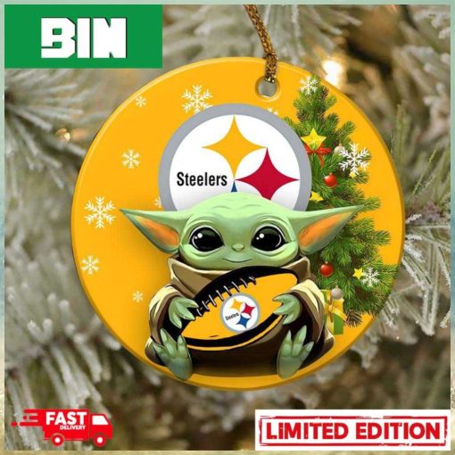 Pittsburgh Steelers Baby Yoda NFL Christmas 2023 Christmas Tree Decorations Ornament_88754556 1 768×768