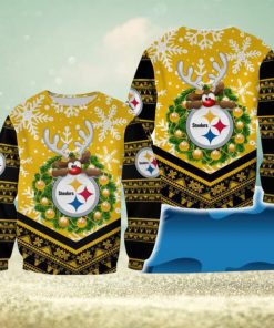 Pittsburgh Steelers Christmas Reindeer Cider New 3D Sweater For Fans Gift Christmas